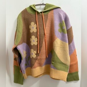 Easel Multicolor Floral Sweater